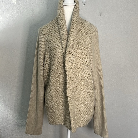 Chico’s Textured Collar Cardigan Beige Size XL - Picture 5 of 8